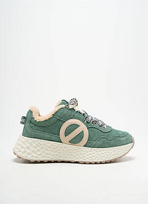 Baskets bout rond talon de 4 à 6cm vert NO NAME femme