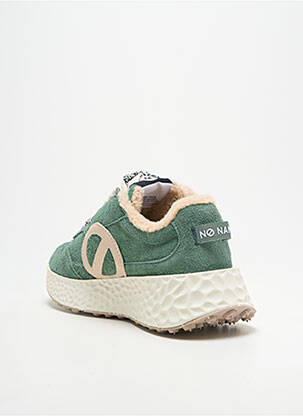 Baskets bout rond talon de 4 à 6cm vert NO NAME femme