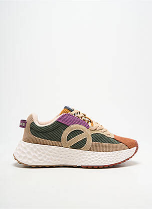 Baskets semelle amovible talon de 4 à 6cm vert NO NAME femme
