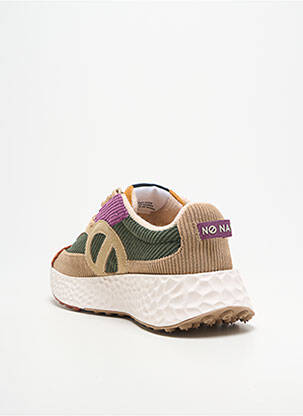 Baskets semelle amovible talon de 4 à 6cm vert NO NAME femme