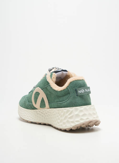 Baskets bout rond talon de 4 à 6cm vert NO NAME femme