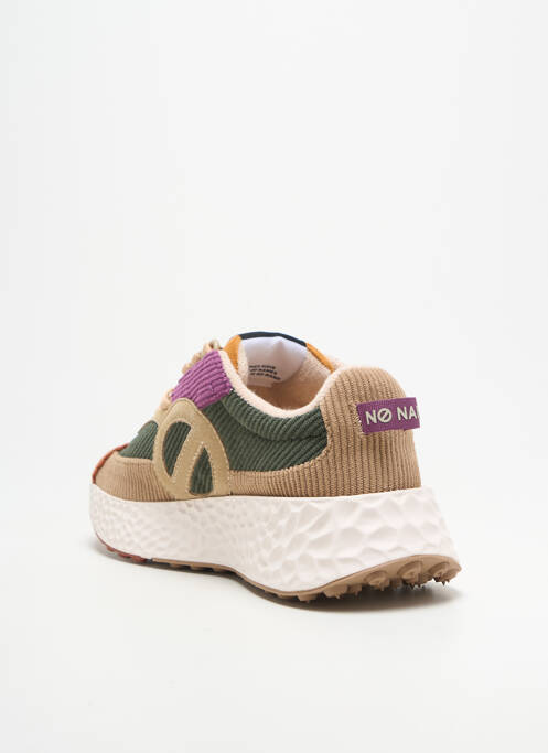 Baskets semelle amovible talon de 4 à 6cm vert NO NAME femme