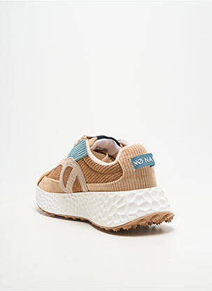 Baskets semelle amovible talon de 4 à 6cm marron NO NAME femme