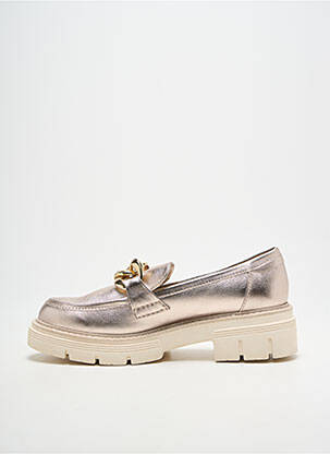 Mocassins tissage satiné talon de 4 à 6cm or MARCO TOZZI femme