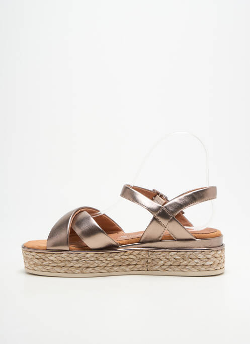 Sandales/nu pieds tissage satiné talon de 4 à 6cm marron MARCO TOZZI femme