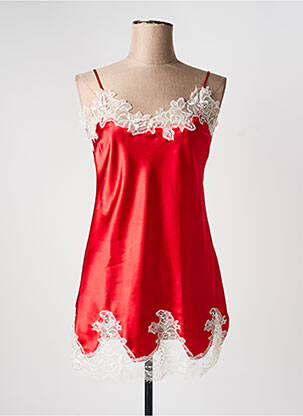 Nuisette/combinette col v rouge LINGERIE ELIZABETH femme