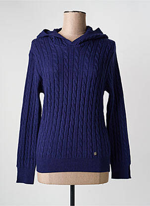 Pull coupe cintrée manches longues bleu CHANTELLE femme