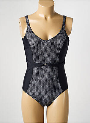 Maillot de bain 1 pièce imprimé fantaisie noir ROSE POMME femme