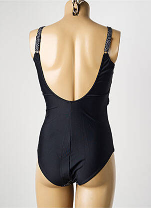 Maillot de bain 1 pièce imprimé fantaisie noir ROSE POMME femme