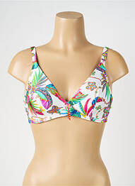 Haut de maillot de bain bretelles élastiquées blanc ANTIGEL femme