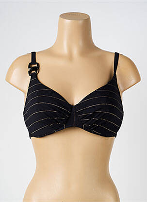 Haut de maillot de bain bretelles élastiquées noir CHANTELLE femme