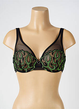 Soutien-gorge broderie haut soutien-gorge emboitant noir LOUISA BRACQ femme
