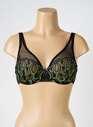 Soutien-gorge broderie haut soutien-gorge emboitant noir LOUISA BRACQ femme