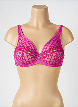Soutien-gorge broderie haut soutien-gorge emboitant violet LOUISA BRACQ femme