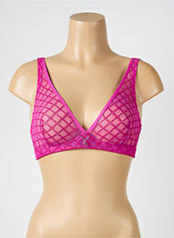 Soutien-gorge sans armature haut triangles violet LOUISA BRACQ femme