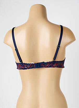 Soutien-gorge sans armature haut triangles bleu ANTIGEL femme