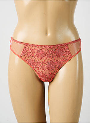 Tanga broderie orange SIMONE PERELE femme