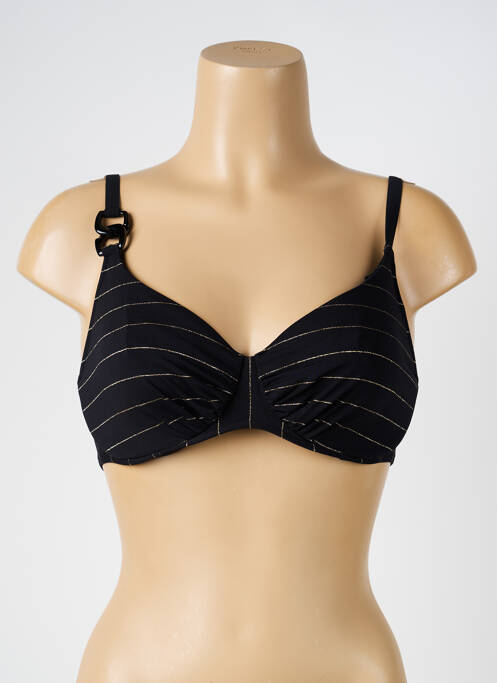 Haut de maillot de bain bretelles élastiquées noir CHANTELLE femme