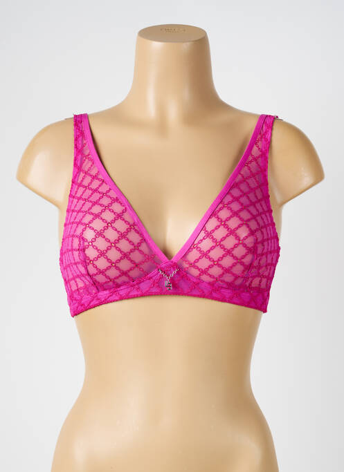 Soutien-gorge sans armature haut triangles violet LOUISA BRACQ femme