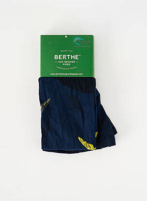 Collants imprimé fantaisie bleu BERTHE AUX GRANDS PIEDS femme
