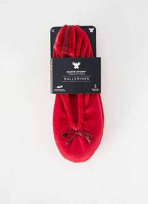 Chaussons/pantoufles semelle extérieure cuir talon plat jusqu'à 3cm rouge GLOVE STORY femme