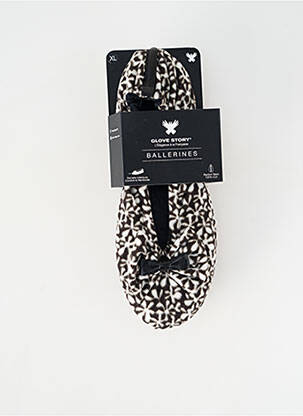 Chaussons/pantoufles semelle extérieure cuir talon plat jusqu'à 3cm noir GLOVE STORY femme