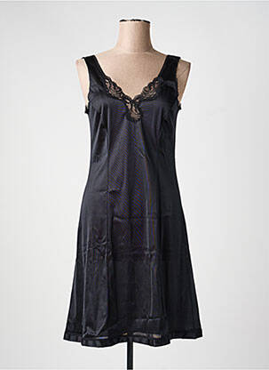 Nuisette/combinette effet matière satinée noir LINGERIE ELIZABETH femme