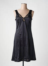 Nuisette/combinette effet matière satinée noir LINGERIE ELIZABETH femme