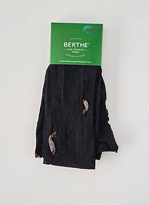 Collants imprimé fantaisie noir BERTHE AUX GRANDS PIEDS femme