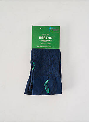 Collants imprimé fantaisie bleu BERTHE AUX GRANDS PIEDS femme