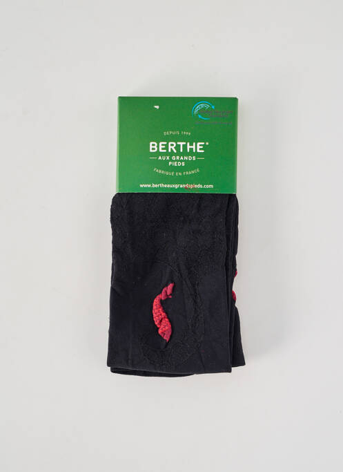 Collants imprimé fantaisie noir BERTHE AUX GRANDS PIEDS femme