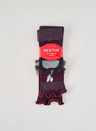 Mitaines coutures renforcées violet BERTHE AUX GRANDS PIEDS femme
