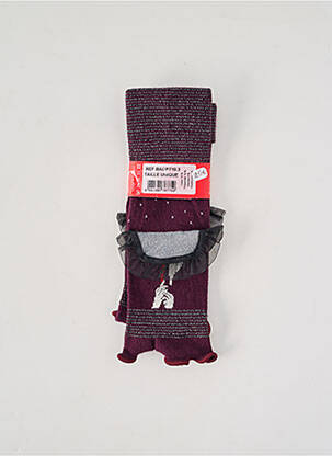 Mitaines coutures renforcées violet BERTHE AUX GRANDS PIEDS femme