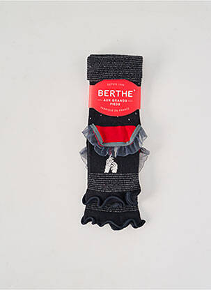 Mitaines stretch noir BERTHE AUX GRANDS PIEDS femme