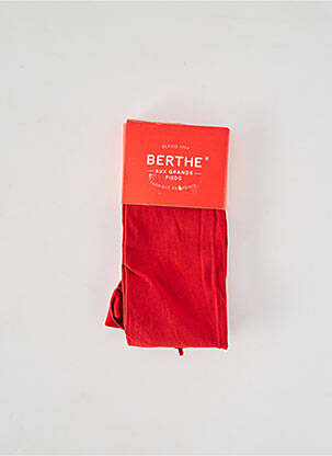 Collants légère et transparente rouge BERTHE AUX GRANDS PIEDS femme