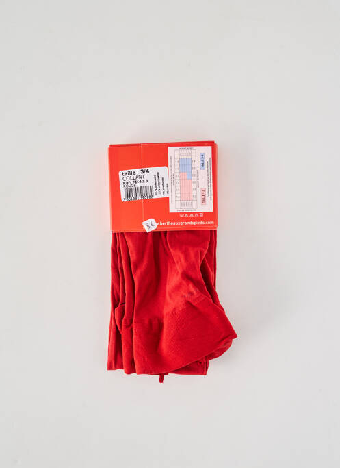 Collants légère et transparente rouge BERTHE AUX GRANDS PIEDS femme