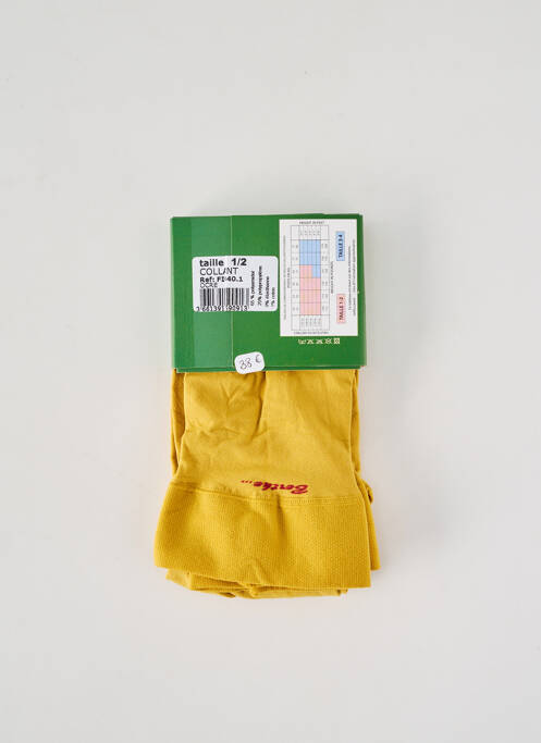 Collants légère et transparente jaune BERTHE AUX GRANDS PIEDS femme