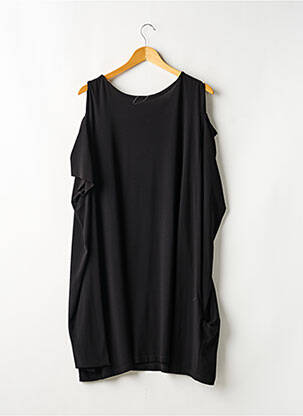 Tunique manches courtes tissage crêpe noir SANS MARQUE femme
