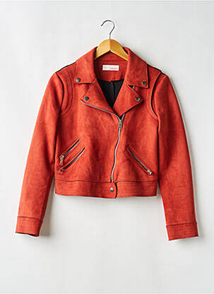 Veste casual col tailleur orange CAMAIEU femme