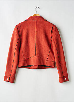Veste casual col tailleur orange CAMAIEU femme