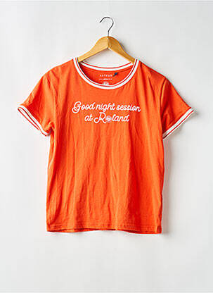 Pyjama manches courtes orange ARTHUR femme