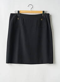 Jupe mi-longue fermeture zip latéral noir LA MANUFACTURE 8 LINVINGSTONE femme