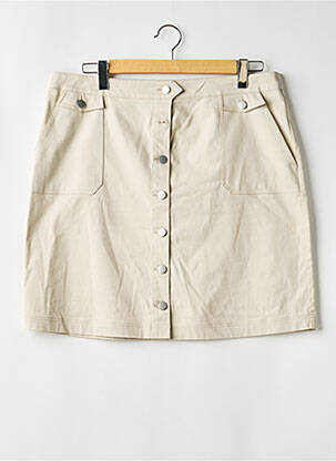 Jupe mi-longue coupe droite beige MAISON 123 femme