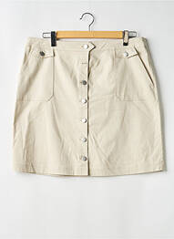 Jupe mi-longue coupe droite beige MAISON 123 femme