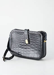 Sac multipoches forme rectangulaire noir SANS MARQUE femme