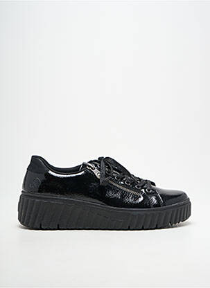 Baskets fermeture zip et lacets talon de 4 à 6cm noir RIEKER femme