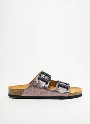 Mules/sabots fermeture boucle(s) talon plat jusqu'à 3cm marron PLAKTON femme