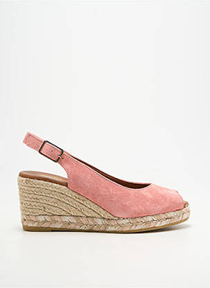 Espadrilles fermeture boucle(s) talon de 7 à 9cm rose LA MAISON DE L'ESPADRILLE femme