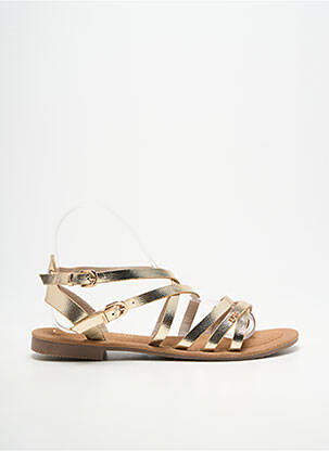 Sandales/nu pieds chiquet talon plat jusqu'à 3cm or LPB femme