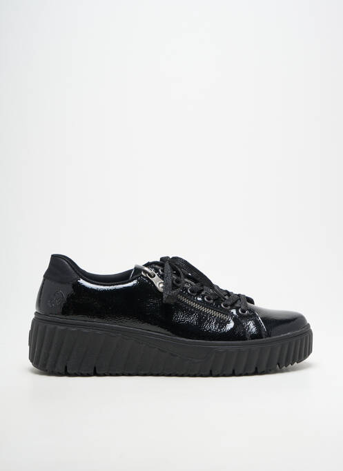 Baskets fermeture zip et lacets talon de 4 à 6cm noir RIEKER femme